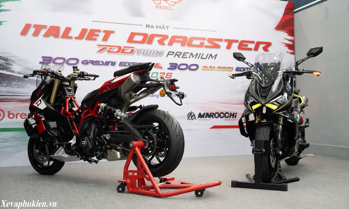 Cận Cảnh 2 màu Italjet 700 Dragster